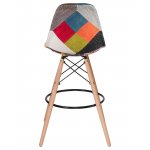 Стул барный DOBRIN DSW BAR, ножки светлый бук, цвет сиденья мозаика