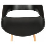 Набор 4 шт Стул обеденный DOBRIN ALIEN, ножки светлый бук, цвет чёрный (B-03)