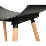 Набор 4 шт Стул обеденный DOBRIN ALIEN, ножки светлый бук, цвет чёрный (B-03)