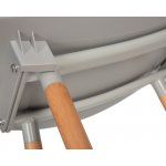 Набор 4 шт Стул обеденный DOBRIN ALIEN, ножки светлый бук, цвет светло-серый (GR-01)