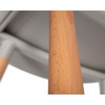 Стул обеденный DOBRIN ALIEN, ножки светлый бук, цвет светло-серый (GR-01)