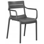 Набор 4 шт Стул обеденный DOBRIN TIM ARM, темно-серый (GR-04)