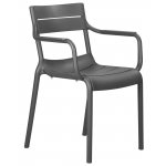 Набор 4 шт Стул обеденный DOBRIN TIM ARM, темно-серый (GR-04)
