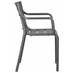 Набор 4 шт Стул обеденный DOBRIN TIM ARM, темно-серый (GR-04)