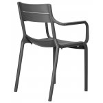 Набор 4 шт Стул обеденный DOBRIN TIM ARM, темно-серый (GR-04)