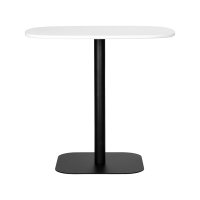 Стол обеденный DOBRIN OTIS, белая столешница, черное основание