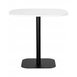 Стол обеденный DOBRIN OTIS, белая столешница, черное основание
