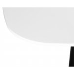 Стол обеденный DOBRIN OTIS, белая столешница, черное основание