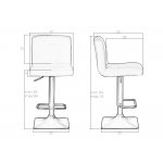 Набор 2 шт Стул барный DOBRIN LEO, белый букле (13)