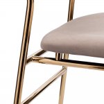 Стул полубарный Elle латте с золотыми ножками