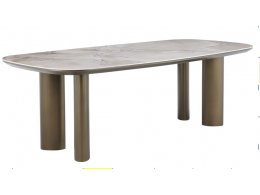 Стол ГАРДЕ (GARDE) 239 цвет БЕЖЕВЫЙ МРАМОР CA036, керамика / коричневый, ®DISAUR