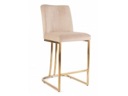 Стул барный Пресли BC-3024, бежевый/матовое золото Стул барный Пресли BC-3024, бежевый/матовое золото