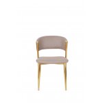 Стул обеденный Аманда DC-1115, бежевый/золотой