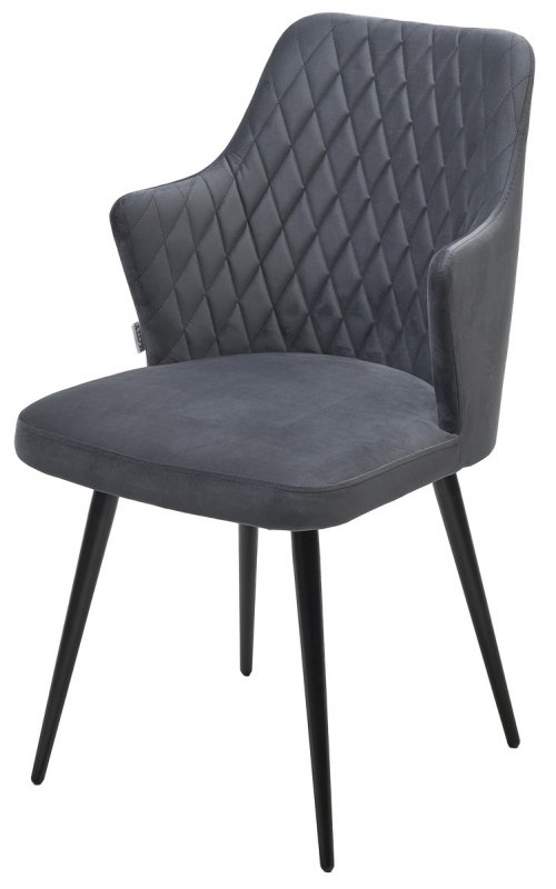 Стул HERMAN 360 град. Barkhat 3 Графит, велюр без пальчиковый / черный каркас М-City