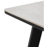 Стол ТИК ТАК 90  ОНИКС, керамика / Черный каркас М-City