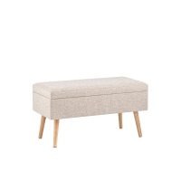 Банкетка Сторми с ящиком серо-бежевый