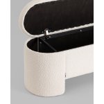 Банкетка Taks с местом для хранения букле белый