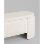 Банкетка Taks с местом для хранения букле белый