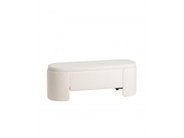 Банкетка Taks с местом для хранения букле белый