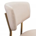 Стул полубарный Elle кремовый с золотыми ножками