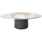 Стол кофейный NIKLAS PANDORA  керамика на стекле и окрашенный МДФ/ темно-серый МДФ каркас ®DISAUR