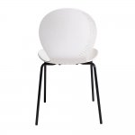 Стул Wave белый с черными ножками