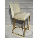 Стул барный Пресли BC-3024, бежевый/матовое золото