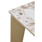 Стол CORNER 120 GLOSS LUXURY PANDORA SOLID CERAMIC / шампань, ®DISAUR