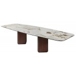 Стол ТЕРРА (TERRA) 240 (360) БЕЖЕВЫЙ МРАМОР TL-331, испанская керамика / Орех, ®DISAUR Стол ТЕРРА (TERRA) 240 (360) БЕЖЕВЫЙ МРАМОР TL-331, испанская керамика / Орех, ®DISAUR