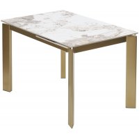 Стол CORNER 120 GLOSS LUXURY PANDORA SOLID CERAMIC / шампань, ®DISAUR