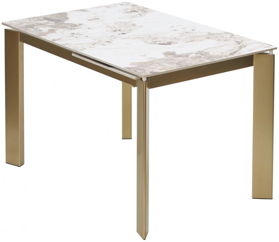 Стол CORNER 120 GLOSS LUXURY PANDORA SOLID CERAMIC / шампань, ®DISAUR