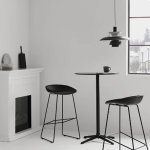 Стул полубарный Neo чёрный с чёрными ножками