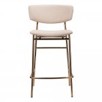 Стул полубарный Elle кремовый с золотыми ножками