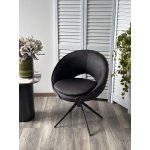 Стул ANABEL 360 град. поворот Черный  Maison 99# / OTE COBBLE 457 / серый каркас, ®DISAUR