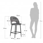 Стул полубарный Leo кофейный Стул полубарный Leo кофейный