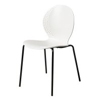 Стул Wave белый с черными ножками