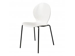Стул Wave белый с черными ножками