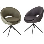 Стул ANABEL 360 град. поворот Черный  Maison 99# / OTE COBBLE 457 / серый каркас, ®DISAUR