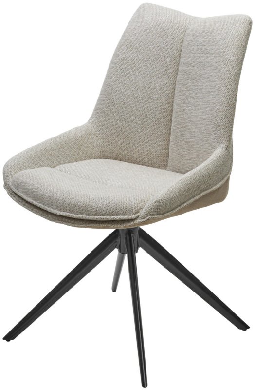 Стул OSKAR 360 град. поворот. KN01-05 Бежевый/ BZ1046-11 Бежевый/ Черный каркас, ®DISAUR Стул OSKAR 360 град. поворот. KN01-05 Бежевый/ BZ1046-11 Бежевый/ Черный каркас, ®DISAUR