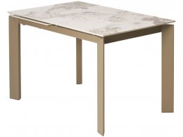 Стол CORNER 120 GLOSS LUXURY PANDORA SOLID CERAMIC / TAUPE, ®DISAUR