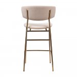 Стул полубарный Elle кремовый с золотыми ножками