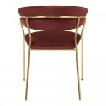 Стул Turin терракотовый с золотыми ножками