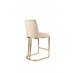 Стул барный Пресли BC-3024, бежевый/матовое золото