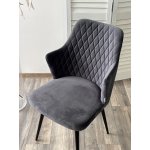 Стул HERMAN 360 град. Barkhat 3 Графит, велюр без пальчиковый / черный каркас М-City