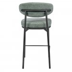 Стул полубарный Lucas 2 шалфей шенилл с чёрными ножками