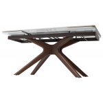 Стол EDER 160 GLOSS COLD JADE SOLID CERAMIC / Орех, ®DISAUR