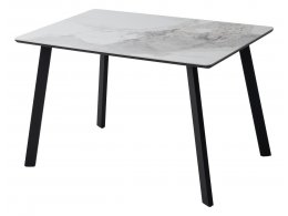 Стол ТИК ТАК 120 PANDORA LIGHT, керамика / Черный каркас М-City