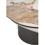 Стол кофейный NIKLAS PANDORA  керамика на стекле и окрашенный МДФ/ темно-серый МДФ каркас ®DISAUR