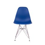 Стул Eames синий с металлическими ножками