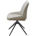 Стул OSKAR 360 град. поворот. KN01-05 Бежевый/ BZ1046-11 Бежевый/ Черный каркас, ®DISAUR Стул OSKAR 360 град. поворот. KN01-05 Бежевый/ BZ1046-11 Бежевый/ Черный каркас, ®DISAUR